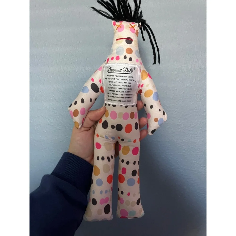 Dammit Doll Quirky‎ Polka Dot Plush Toy Stress Relief Fun Gift